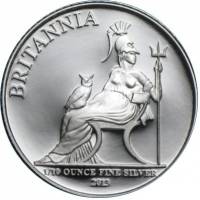 (№2013) Монета Великобритания 2013 год 20 Pence (Британия - Серебро)